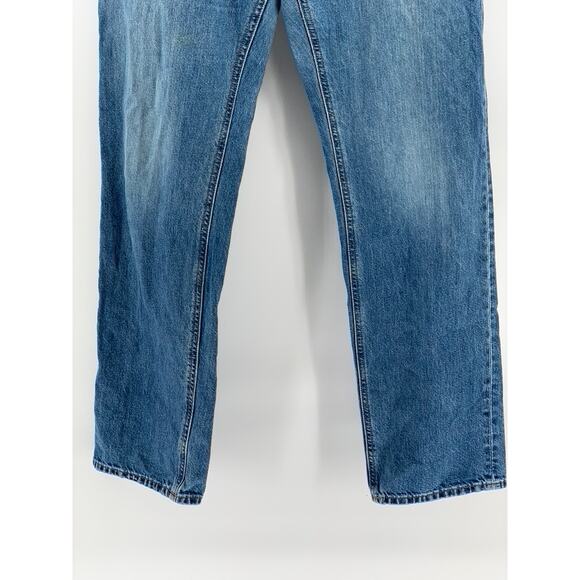 UNIQLO Women's Blue Denim Straight-Leg High-Rise Five-Pocket Jeans SZ 29 - Picture 7 of 10